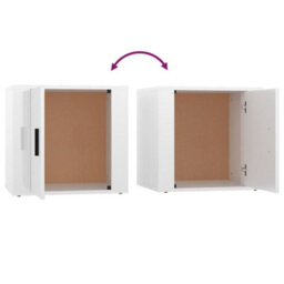 Berkfield Elegant Bedside Cabinets 2 Pcs High Gloss White 50X39X47 Cm - thumbnail 9