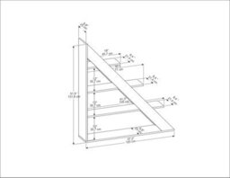 Decorotika Pisagor Corner Bookcase Shelving Unit Black & Oak - thumbnail 8