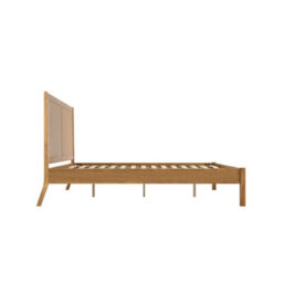 Wyld Haus Dungarvan Chevron Wooden Double Bed 4Ft6 With Headboard - thumbnail 3