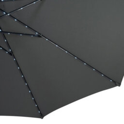 MonsterShop Led Tilt Parasol 2.7M Brey Umbrella With Base Garden Patio Sun Solar Lights - thumbnail 8