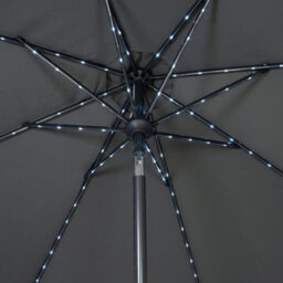 MonsterShop Led Tilt Parasol 2.7M Brey Umbrella With Base Garden Patio Sun Solar Lights - thumbnail 7