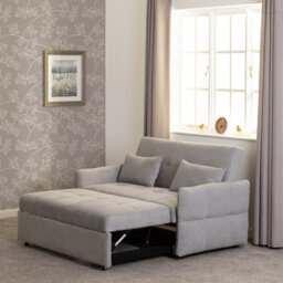 Seconique Chelsea Sofa Bed In Silver Grey Fabric - thumbnail 2