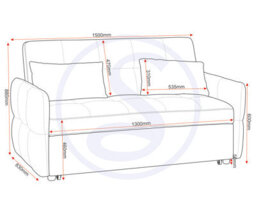 Seconique Chelsea Sofa Bed In Silver Grey Fabric - thumbnail 9