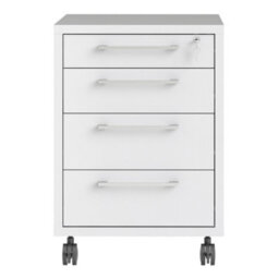 Furniture To Go Prima Mobile 4 Drawer Cabinet In White - thumbnail 2