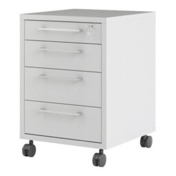Furniture To Go Prima Mobile 4 Drawer Cabinet In White - thumbnail 3