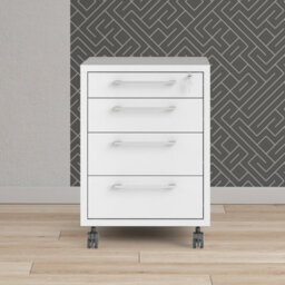Furniture To Go Prima Mobile 4 Drawer Cabinet In White - thumbnail 8