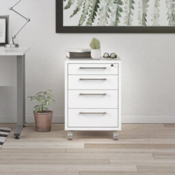 Furniture To Go Prima Mobile 4 Drawer Cabinet In White - thumbnail 7