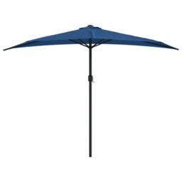 Berkfield Balcony Parasol With Aluminium Pole Blue 300X150X253 Cm Half - thumbnail 3