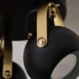 Inlight Azure Matt Black Brass Effect 3 Light Spotlight - thumbnail 3