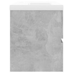 Berkfield Sink Cabinet With Built-In Basin Concrete Grey Engineered Wood - thumbnail 7