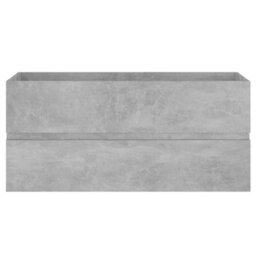 Berkfield Sink Cabinet With Built-In Basin Concrete Grey Engineered Wood - thumbnail 6