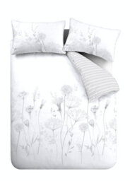 Catherine Lansfield Meadowsweet Floral White Duvet Cover Set Single Bedding Set - thumbnail 5