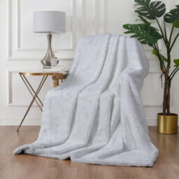 Rapport Home Shadow Faux Fur Blanket 150X200 Ice Grey - thumbnail 1
