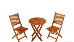 Aspect Furniture Katie 100% Fsc Acacia Wood Folding Garden Balcony 3 Pieces Bistro Set - thumbnail 4
