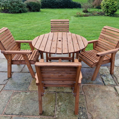 Churnet Valley Garden Furniture Ltd Churnet Valley Garden Furniture Valley 4 Seater Round 4Xc - image 1
