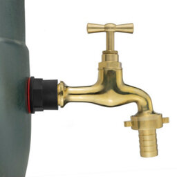 "1/2"" Bsp Water Butt Set With Polished Brass Garden Tap And 13mm Hose Outlet" - thumbnail 2