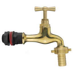 "1/2"" Bsp Water Butt Set With Polished Brass Garden Tap And 13mm Hose Outlet" - thumbnail 3