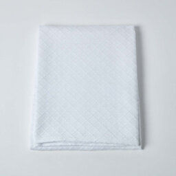 Homescapes White Cotton Contemporary Diamond Pattern Metelassé Bedspread, Single - thumbnail 2