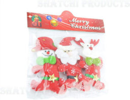 Shatchi 3Pcs Set Handmade  Christmas Tree Hanging Xmas Home Decor Stocking Fillers - thumbnail 5