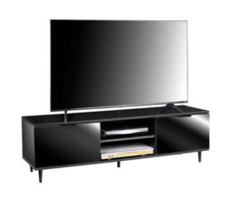 MMT Funiture Designs Black Tv Stand For Smart Tv, 140Cm High Gloss Tv Stand Cabinet With Tall Legs - thumbnail 9