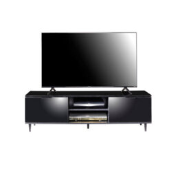 MMT Funiture Designs Black Tv Stand For Smart Tv, 140Cm High Gloss Tv Stand Cabinet With Tall Legs - thumbnail 4
