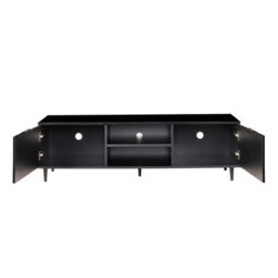 MMT Funiture Designs Black Tv Stand For Smart Tv, 140Cm High Gloss Tv Stand Cabinet With Tall Legs - thumbnail 2