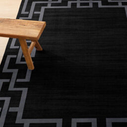 Oxford Homeware Printed Rug, Non-Slip Pets Friendly, Living Room Rugs And Hallways Runner, (Nico Black, 80X300Cm) - thumbnail 6
