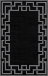 Oxford Homeware Printed Rug, Non-Slip Pets Friendly, Living Room Rugs And Hallways Runner, (Nico Black, 80X300Cm) - thumbnail 7