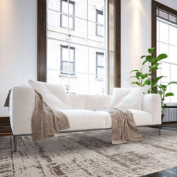 White Abstract Modern Easy To Clean Rug For Bedroom & Living Room-160Cm X 230Cm - thumbnail 6