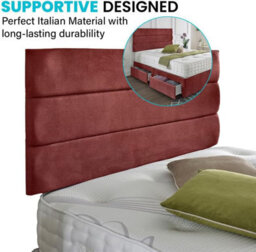 Dining Tables Divan Bed With Matching Headboard & Pocket Sprung Memory Foam Mattress, 2 Drawers (Same Side) - King - Mulburry Cruhsed Velvet - thumbnail 3