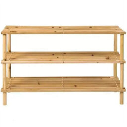 3Tier Wooden Shoe Rack Storage Organizer Shelves Free Standing Bamboo Unit - thumbnail 4