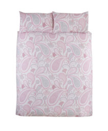 Smart Living Luxury Reversible Polycotton Easy Care Bedding Quilt Cover, Textured Duvet Cover Set, Bed Covers - Paisley - thumbnail 3