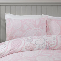Smart Living Luxury Reversible Polycotton Easy Care Bedding Quilt Cover, Textured Duvet Cover Set, Bed Covers - Paisley - thumbnail 5
