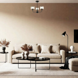 Happy Homewares Modern Black Ceiling Light Fitting With Clear Crystal Glass Rods On Three Shades - thumbnail 7