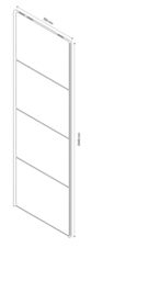 GoodHome Atomia Matt Grey Oak Effect Sliding Wardrobe Door Pack Of 4 (H)560mm (W)737mm - thumbnail 2