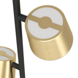 Eglo Altamira Floor Lamp, Black & Brass Standing Light With 3 Gu10 Warm White Leds, 158.5Cm - thumbnail 3