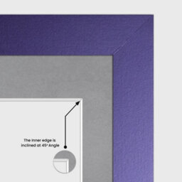 AK Frames 12X12 Purple Modern Multi Photo Frame With Mid Grey Mount - Holds 4 Apertures (4X) 6X4 Photos - thumbnail 7