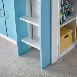 Save On Goods UK Blue And White Mid Sleeper Bunk Bed Storage,chest Drawers,shelves,cupboard, Kids, Childrens Bunkbed - thumbnail 4