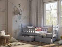 Arte Stylish Graphite Emma Single Bed With Storage (H)85Cm (W)198Cm (D)97Cm - Space-Saving Design - thumbnail 3