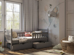 Arte Stylish Graphite Emma Single Bed With Storage (H)85Cm (W)198Cm (D)97Cm - Space-Saving Design - thumbnail 1
