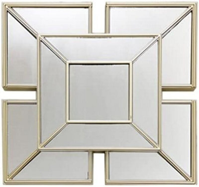 Biznest Set Of 3 Art Deco Style Mirrors, The World's Largest Mirror Collection Of Biznest Store