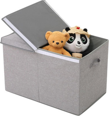 Toy Box Chest With Lid, Collapsible Sturdy Foldable Toy Storage Organizer Boxes Bins Baskets For Kids', Clothes, Books & Nursery - image 1