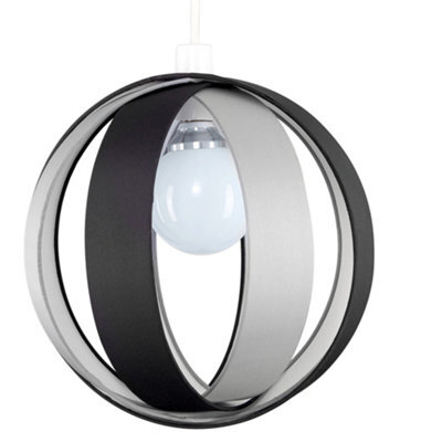 Valuelights J90 Black Ceiling Shade And Bulb (D)29Cm - image 1