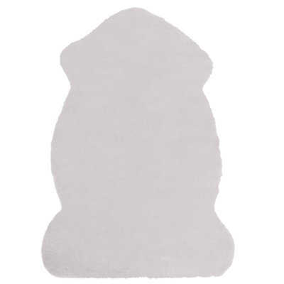 Beliani Faux Fur Rug Undara Light Grey 60 X 90 Cm - image 1