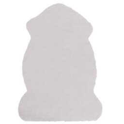 Beliani Faux Fur Rug Undara Light Grey 60 X 90 Cm - thumbnail 1