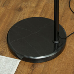 Homcom Standing Lamp For Living Room, Floor Lamp With Foot Switch, Black - thumbnail 9