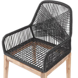 Beliani Set Of 2 Garden Chairs With Cushions Olbia Synthetic Material Black - thumbnail 8