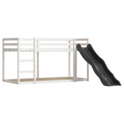 Berkfield Bunk Bed Without Mattress With Slide White And Black 90X190 Cm Single - thumbnail 8
