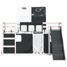 Berkfield Bunk Bed Without Mattress With Slide White And Black 90X190 Cm Single - thumbnail 7