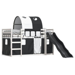 Berkfield Bunk Bed Without Mattress With Slide White And Black 90X190 Cm Single - thumbnail 4